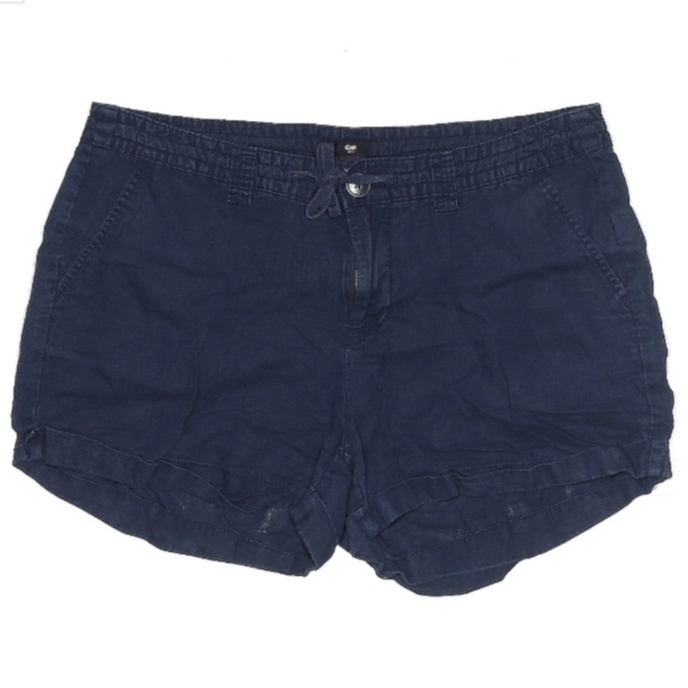 Gap Flax Linen Shorts - Navy Blue - Women's Size 4 Casual Summer Drawstring EUC